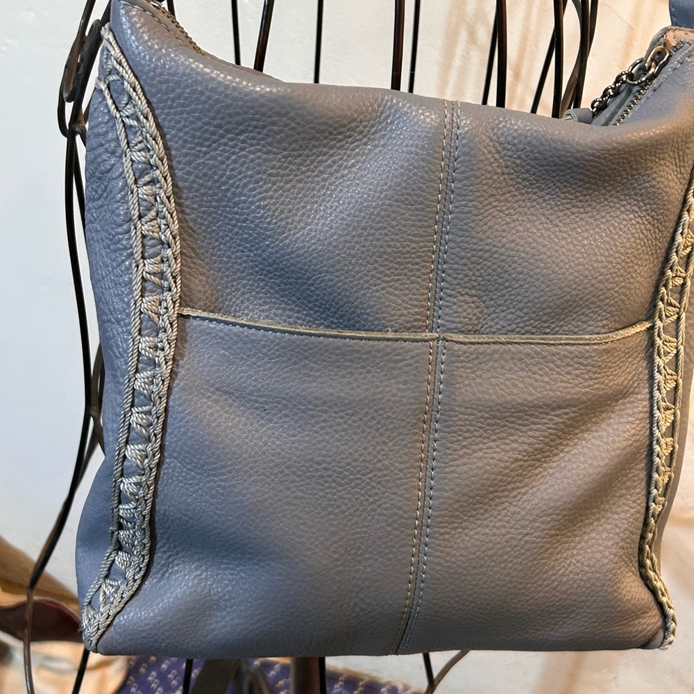 The Sak blue leather Crossbody bag #H-13 - Picture 4 of 9